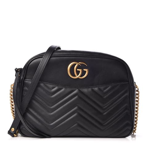 gucci calfskin matelasse medium gg marmont shoulder bag black|gucci marmont shoulder bag.